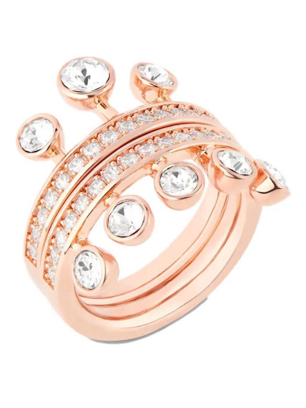 Swarovski Atelier Theater Ring Rose-gold tone plated